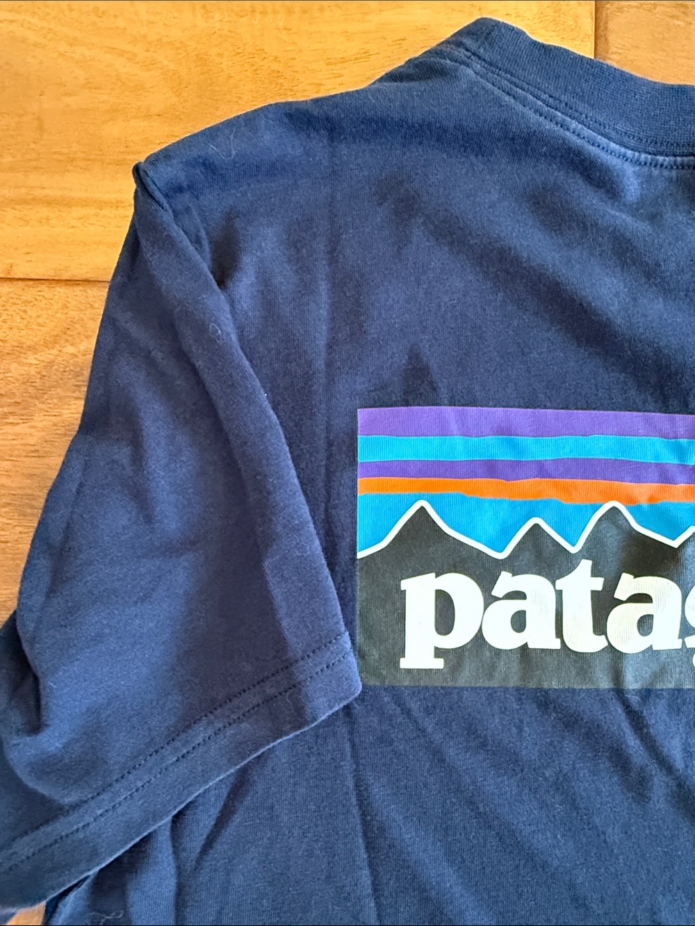 Patagonia Kids’ Graphic T-Shirt -  P-6 Logo: New Navy - Size L (12)